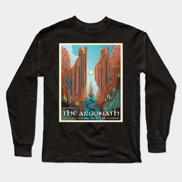 the argonath travel Long Sleeve T-Shirt by ronniebryx